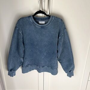 Aritzia Boyfriend Crew Sweatshirt, Colour: Blue, Size: 2 (S/M)
